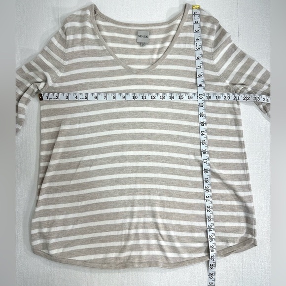 Nic+Zoe knit stripe sweater size L - Picture 6 of 8